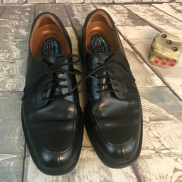 Florsheim Black Leather Lace Up Dress Shoes - Picture 7 of 7